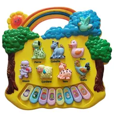 GENERICO - Piano Musical Educativo para Niños con Animales Luces y Música