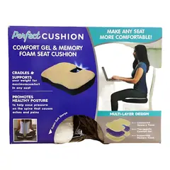 GENERICO - Cojín Soporte Ortopedico Silla Ergonómico Lumbar Beige
