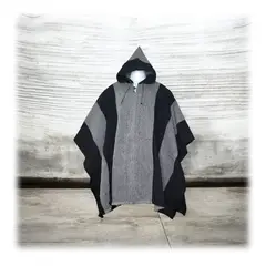 MORLAN - Poncho Ecuatoriano de Lana de Oveja Repelente al agua 100% Lana