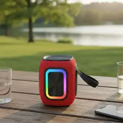 AIWA - Parlante Portatil - Rojo Potencia, estilo y versatilidad.