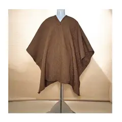 MORLAN - Poncho Ecuatoriano de Lana de Oveja Repelente al agua 100% Lana
