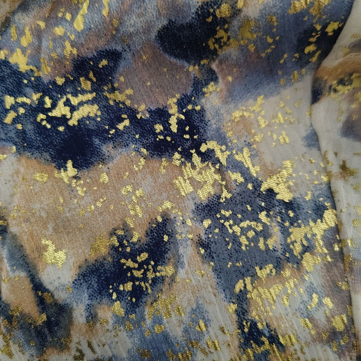 ARRAKASTA - Vestido de viscosa con detalles dorados