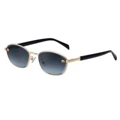 FANEL - Lentes de Sol Fanèl Ovalados Dorado Miel Azul Humo Degradado UV400