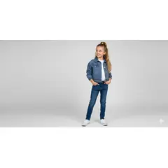 KIBOU - Chaqueta Jeans Niña Denim Clásica Y Resistente