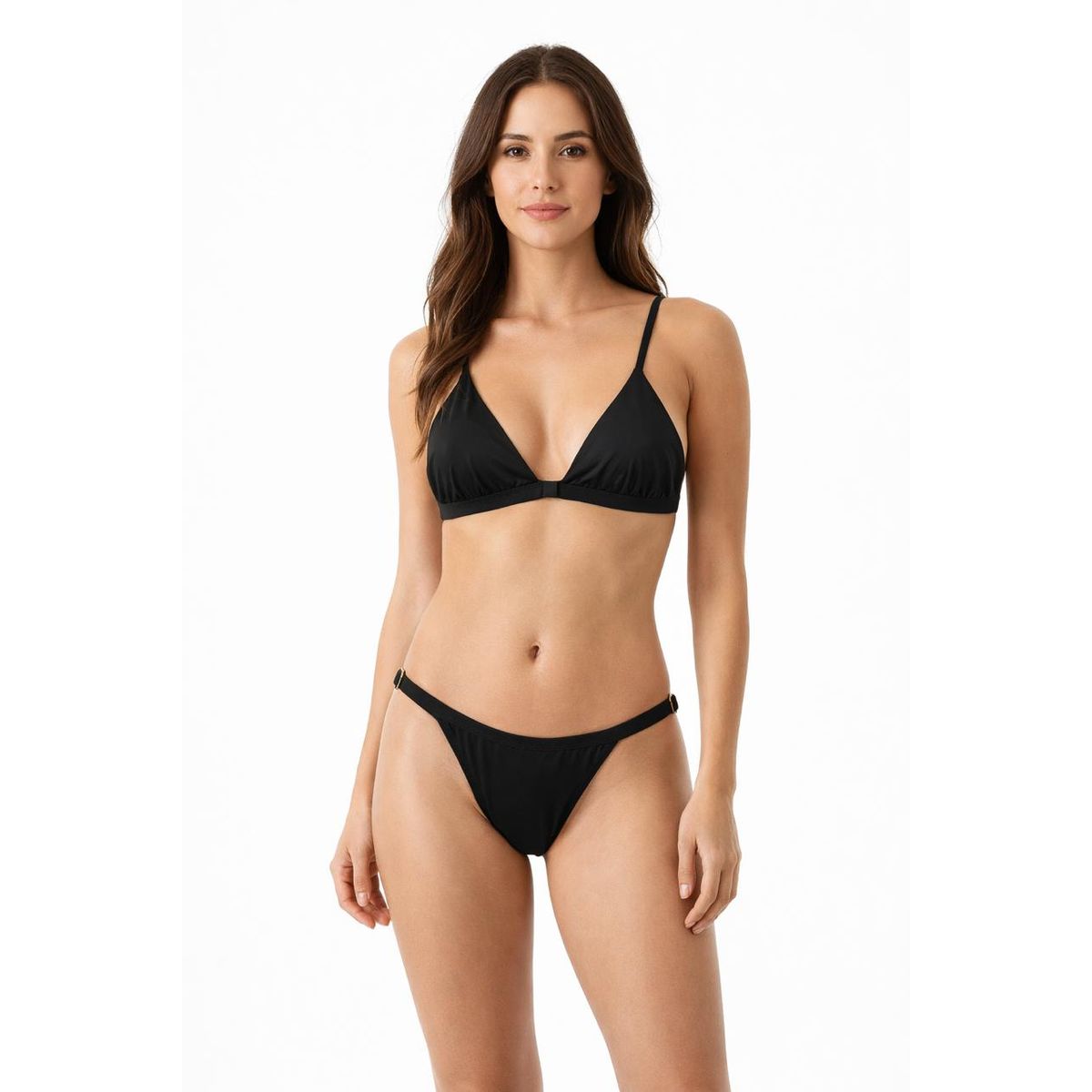 SOL AMADO - Conjunto de Bikini Clásico Negro  protección UV UPF 50+