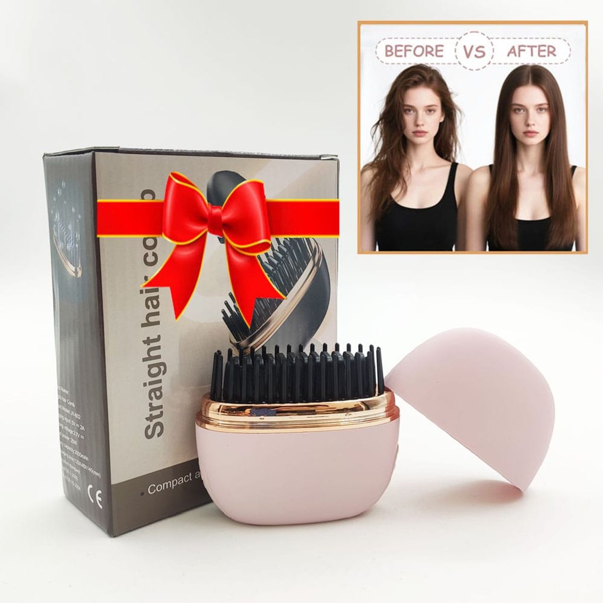 GENERICO - Mini Cepillo Alisador Recargable USB  Práctico y elegante