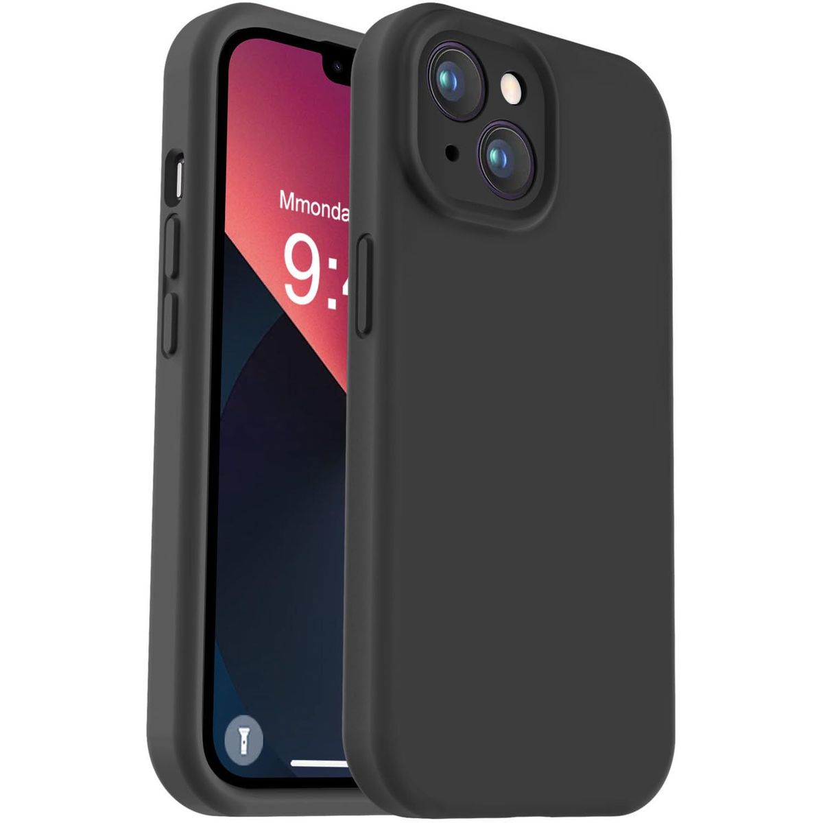 GENERICO - Carcasa Silicona Para IPhone 13 - 14 Normal - Negro