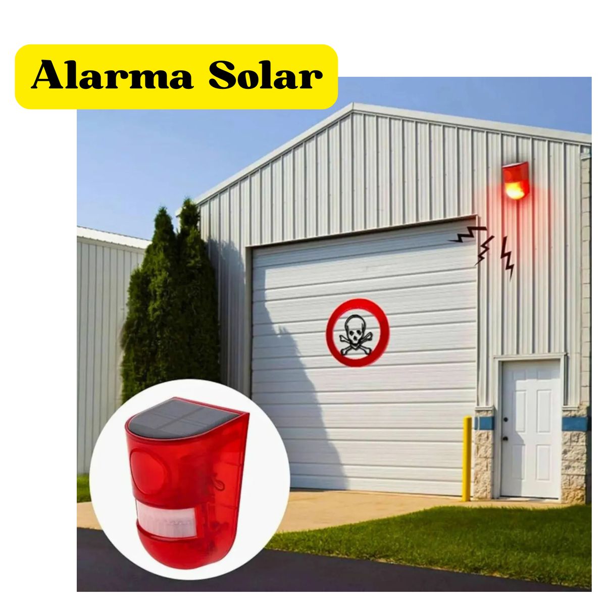 ALARMA CON SENSOR DE MOVIMIENTO carga solar Protección 24 horas- Impermeable, marca MOVI - Foto 2