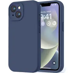 GENERICO - Carcasa Silicona Para IPhone 13 - 14 Normal - Azul Oscuro