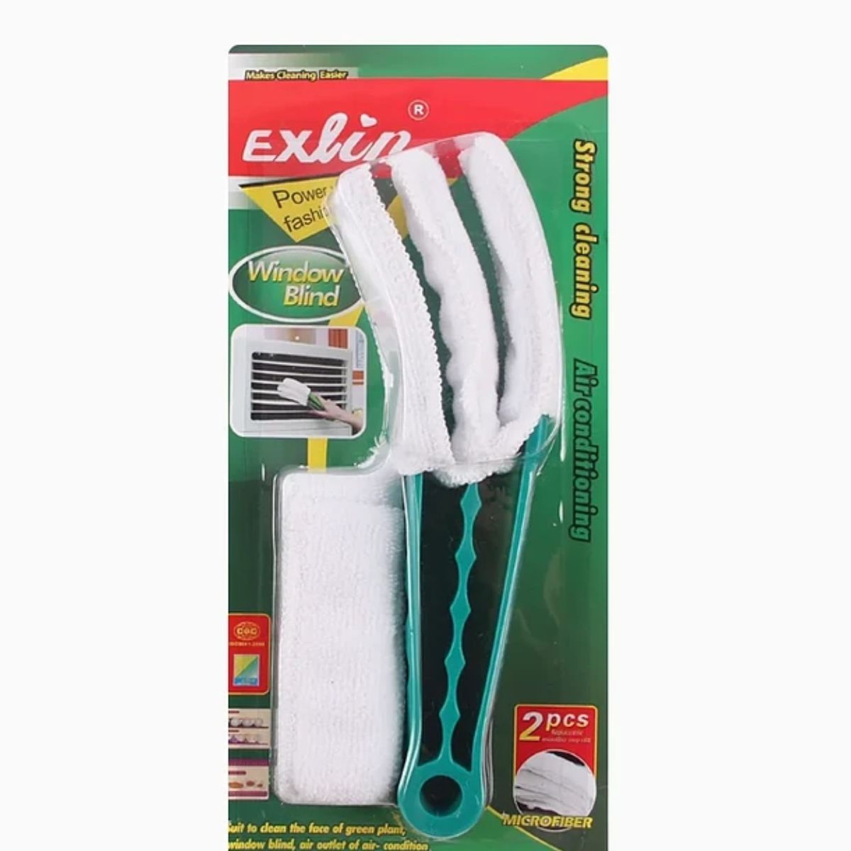 GENERICO - Cepillo Limpiador De Persianas Rejillas Microfibra 2 Piezas
