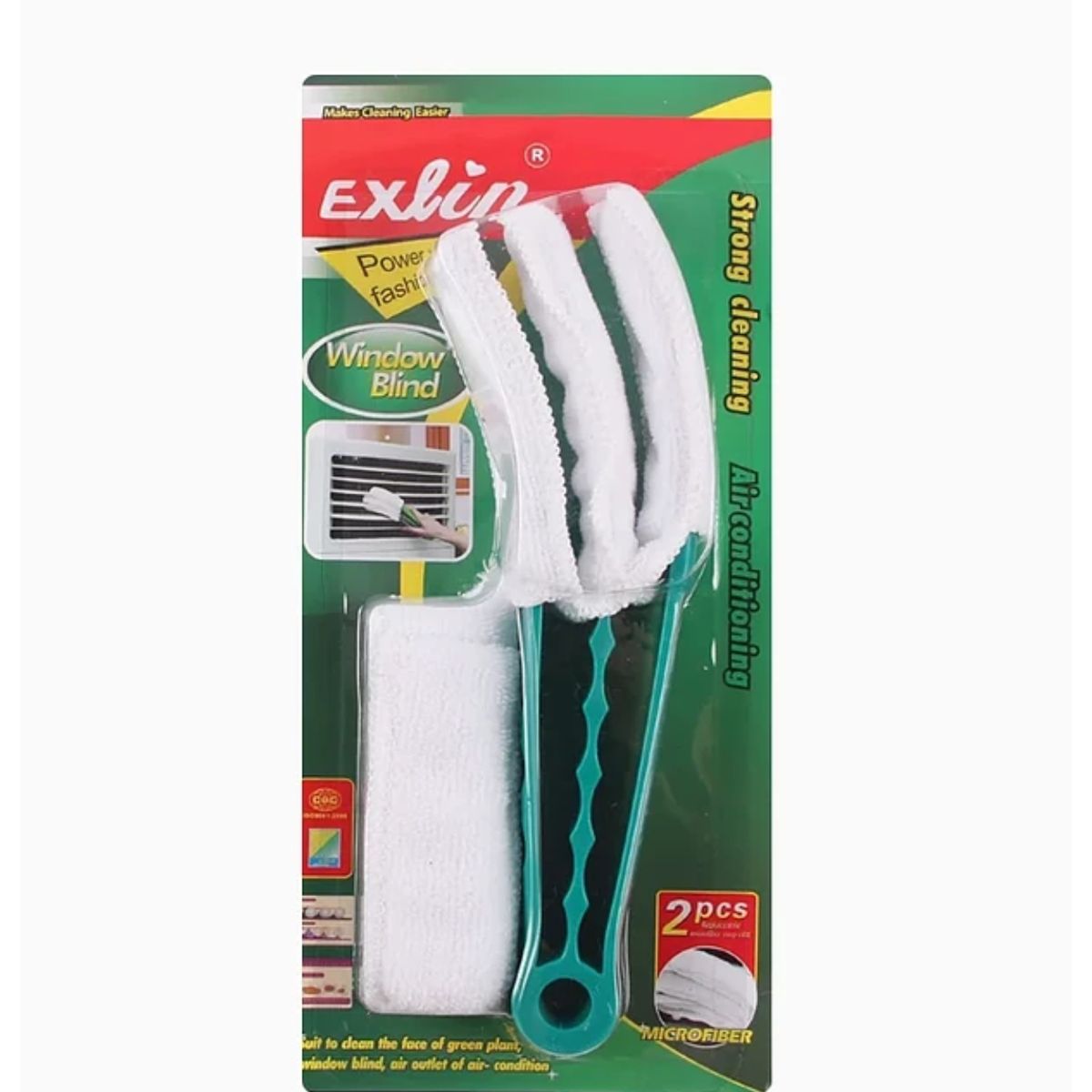 GENERICO - Cepillo Limpiador De Persianas Rejillas Microfibra 2 Piezas
