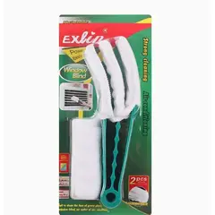 GENERICO - Cepillo Limpiador De Persianas Rejillas Microfibra 2 Piezas