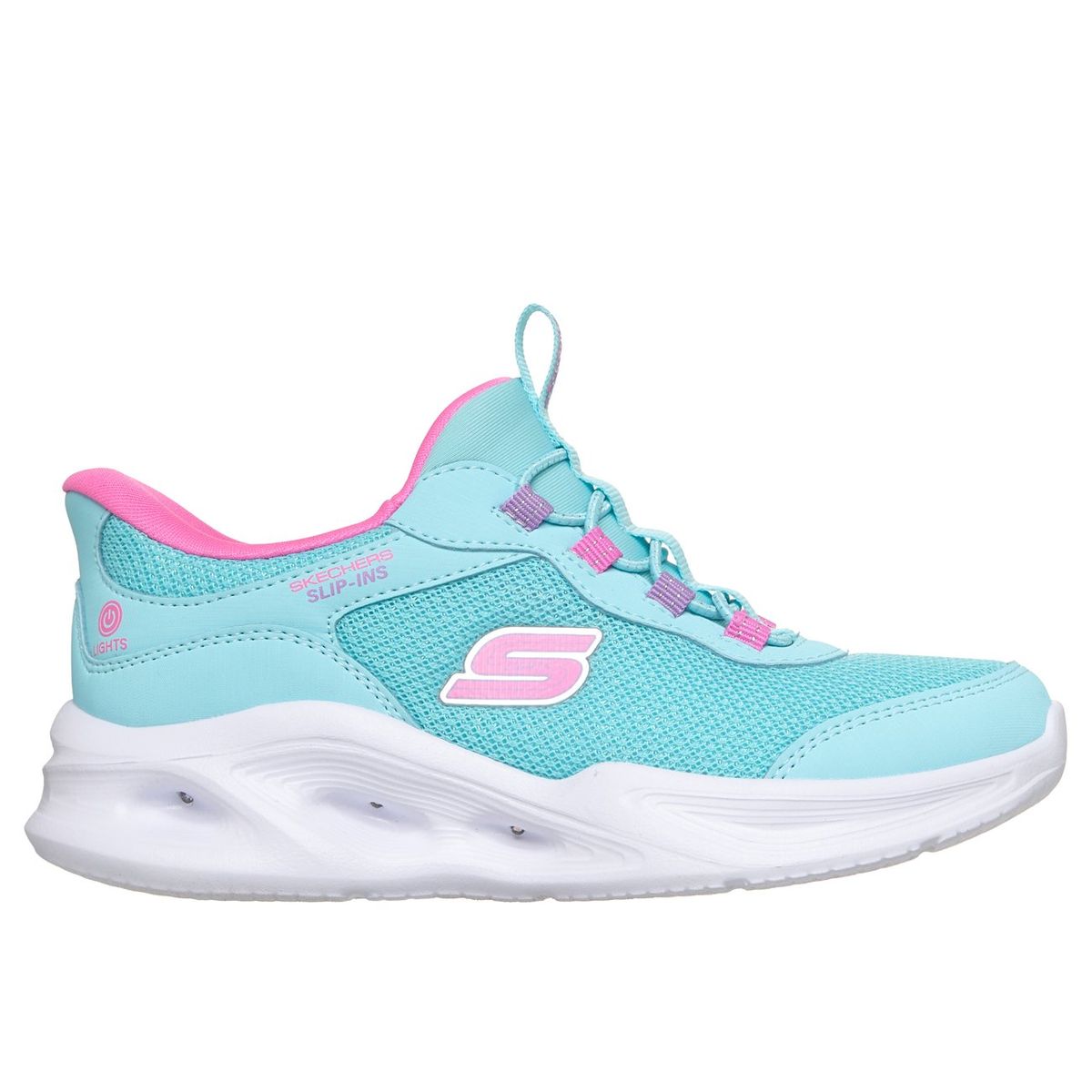 SKECHERS - Zapatillas Niña Slip-ins Sola Glow Celeste Skechers