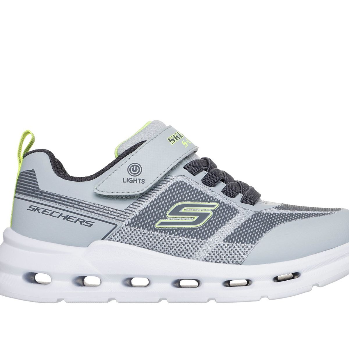 SKECHERS - Zapatillas Niño Glide-Step Lights Gris Skechers