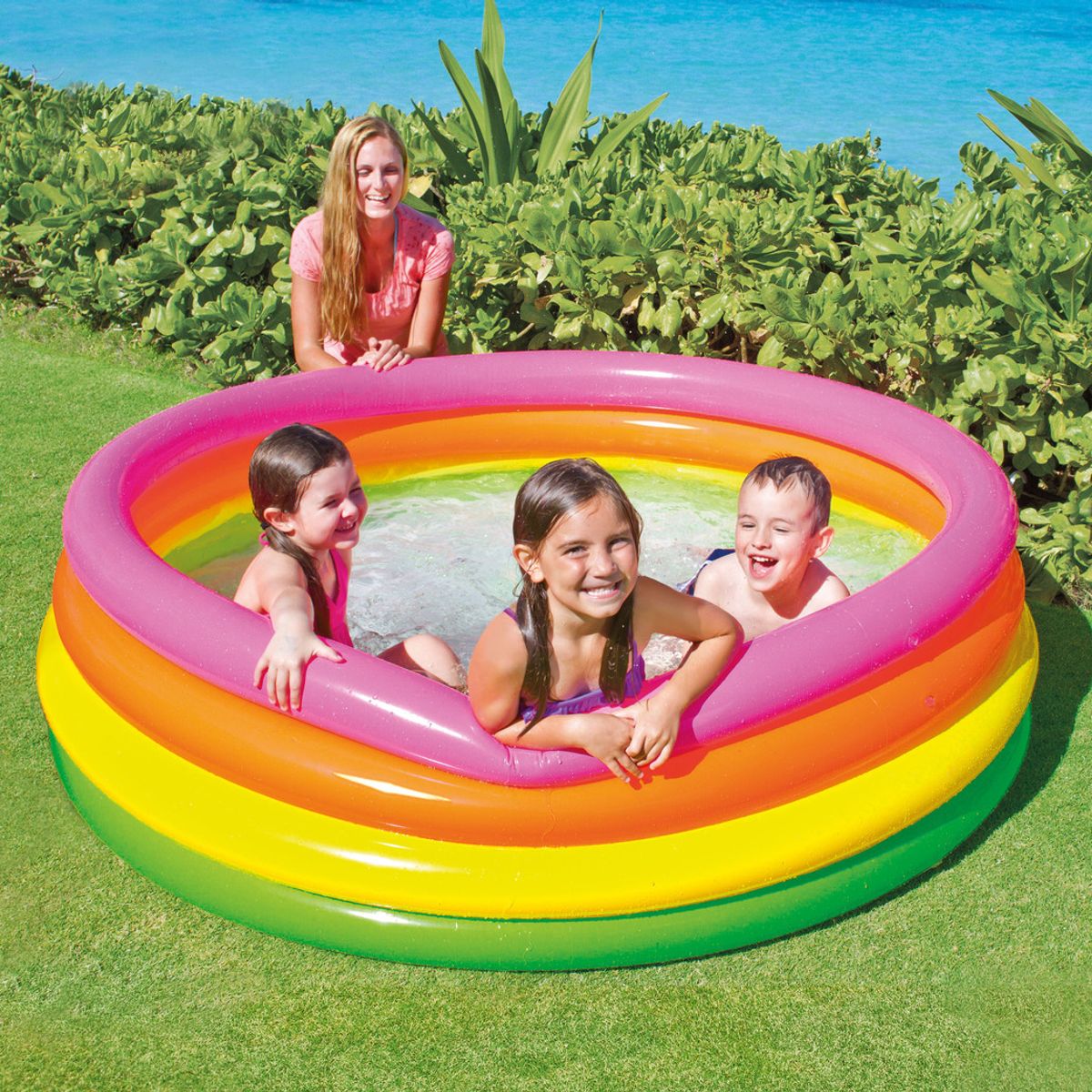 INTEX - Piscina Infantil Inflable INTEX 4 Colores, 168 x 46 cm 780L