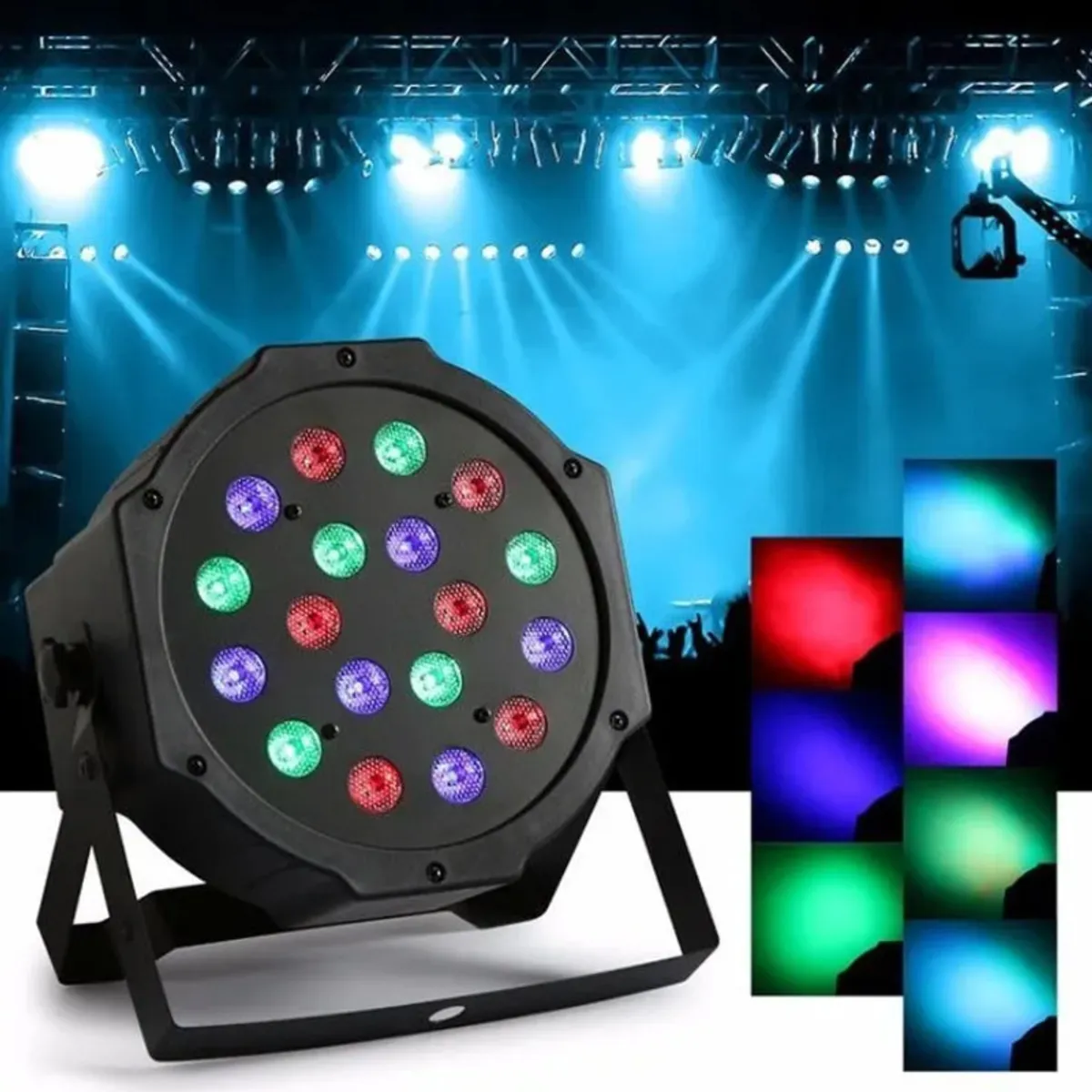 GENERICO - Foco Proyector 18 Led Rgb 4 En 1 Dmx512
