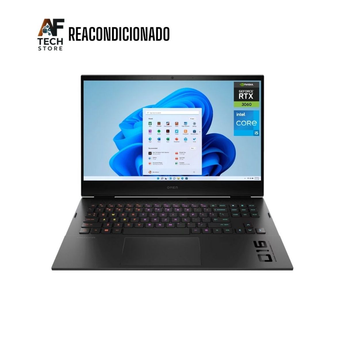 HP - Notebook OMEN Gaming i5-11400H 16GB 256GB RTX3060  Edición Exclusiva Win Office Reacondicionado