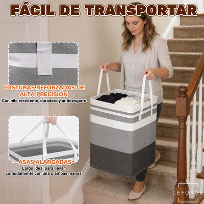Imagen 2 del producto Set 4 Cestos Canastos Ropa Sucia Organización Plegable 160L