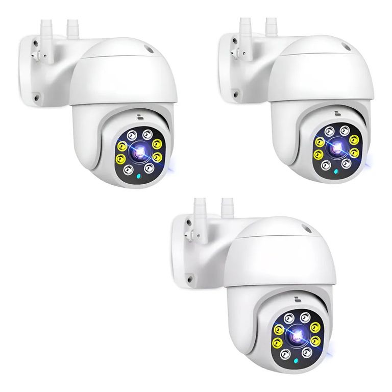Pack X3 Cámara de vigilancia exterior Ip Wifi 1080 P Visión Nocturna ...