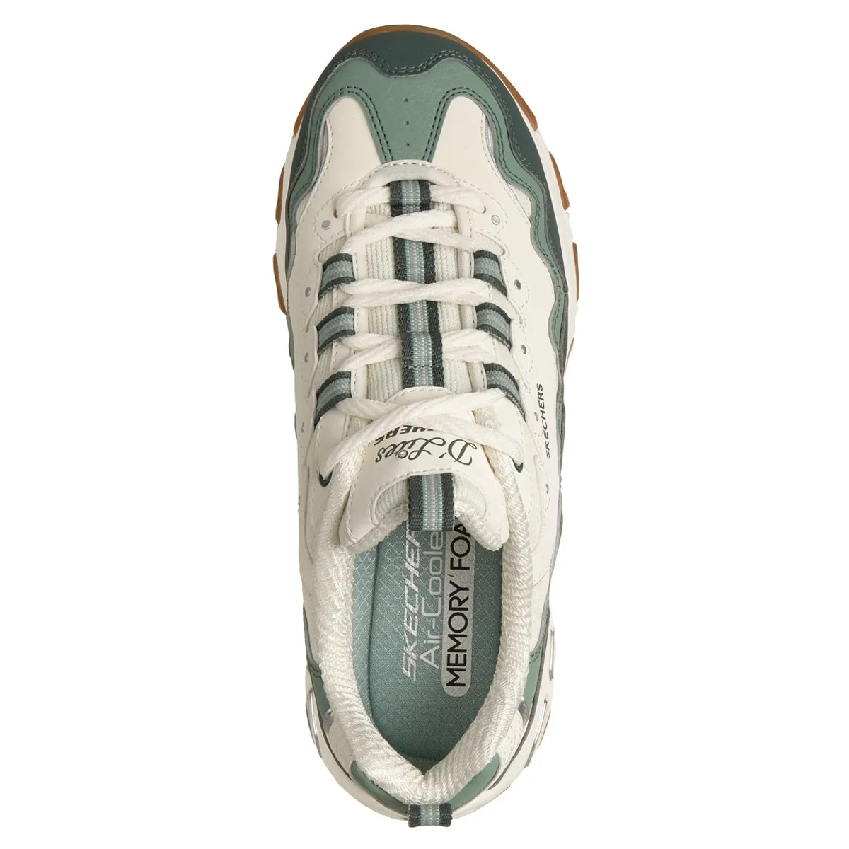 SKECHERS - Zapatillas Mujer DLites Beige Verde Skechers
