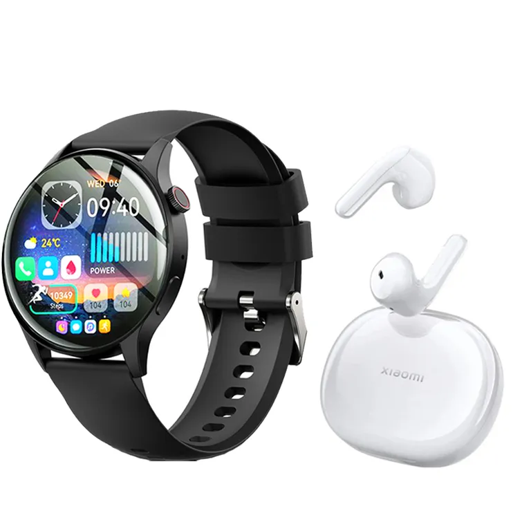 Air 3 SE De Audífonos tws Blanco y Toumi Watch Y80 Pro-Negro