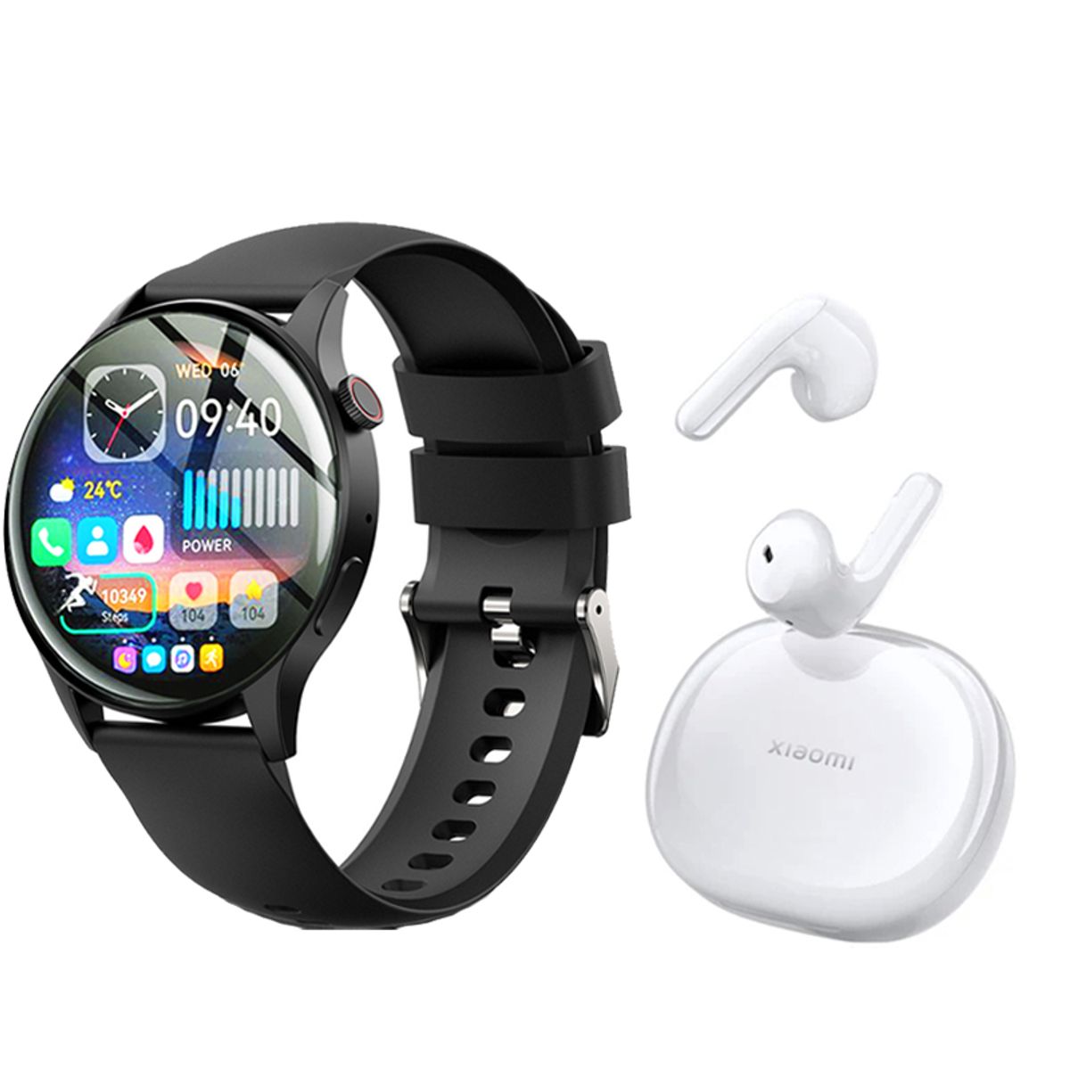 XIAOMI - Xiaomi Air 3 SE De Audífonos tws Blanco y Toumi Watch Y80 Pro-Negro