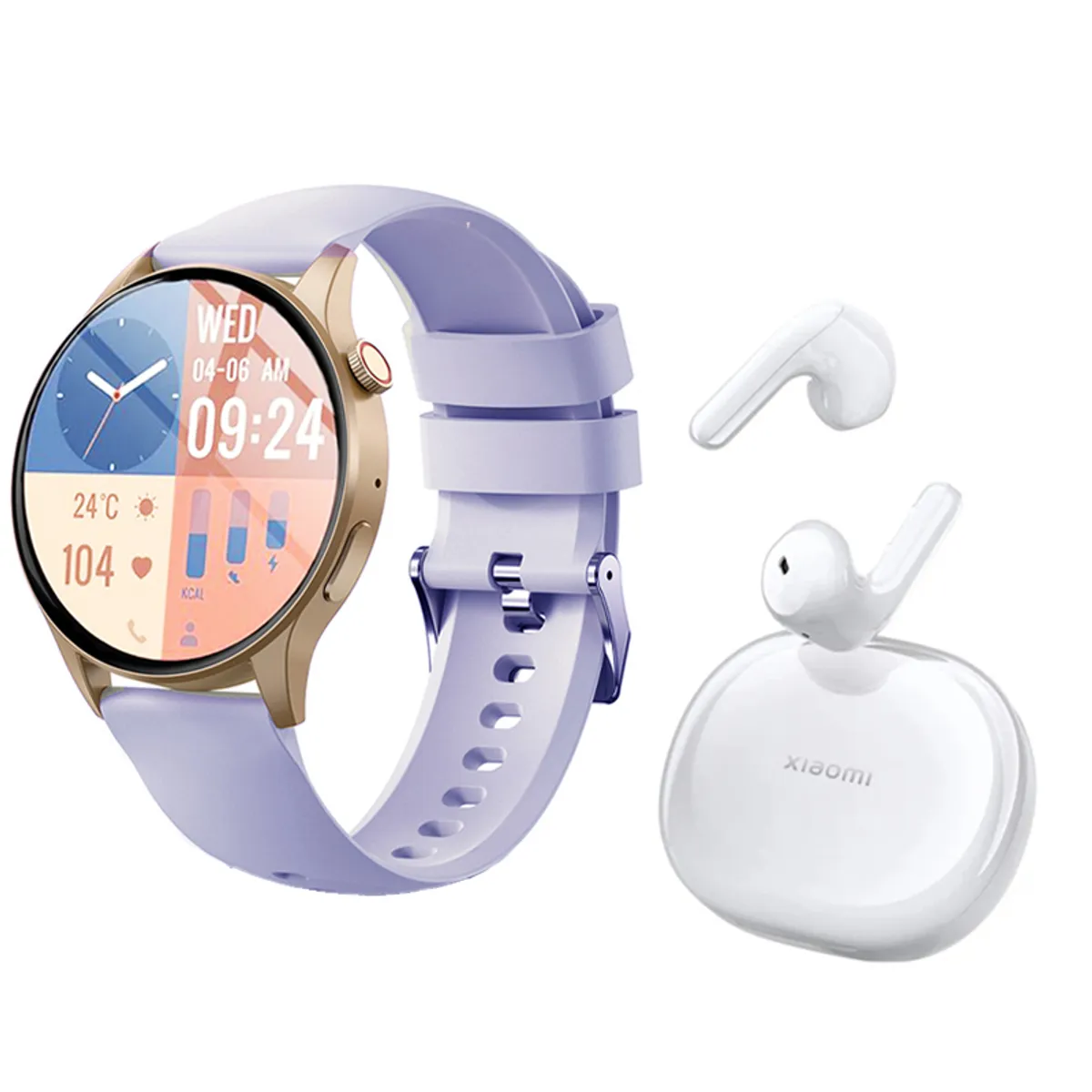 XIAOMI - Xiaomi Air 3 SE De Audífonos tws Blanco y Toumi Watch Y80 Pro-Morado