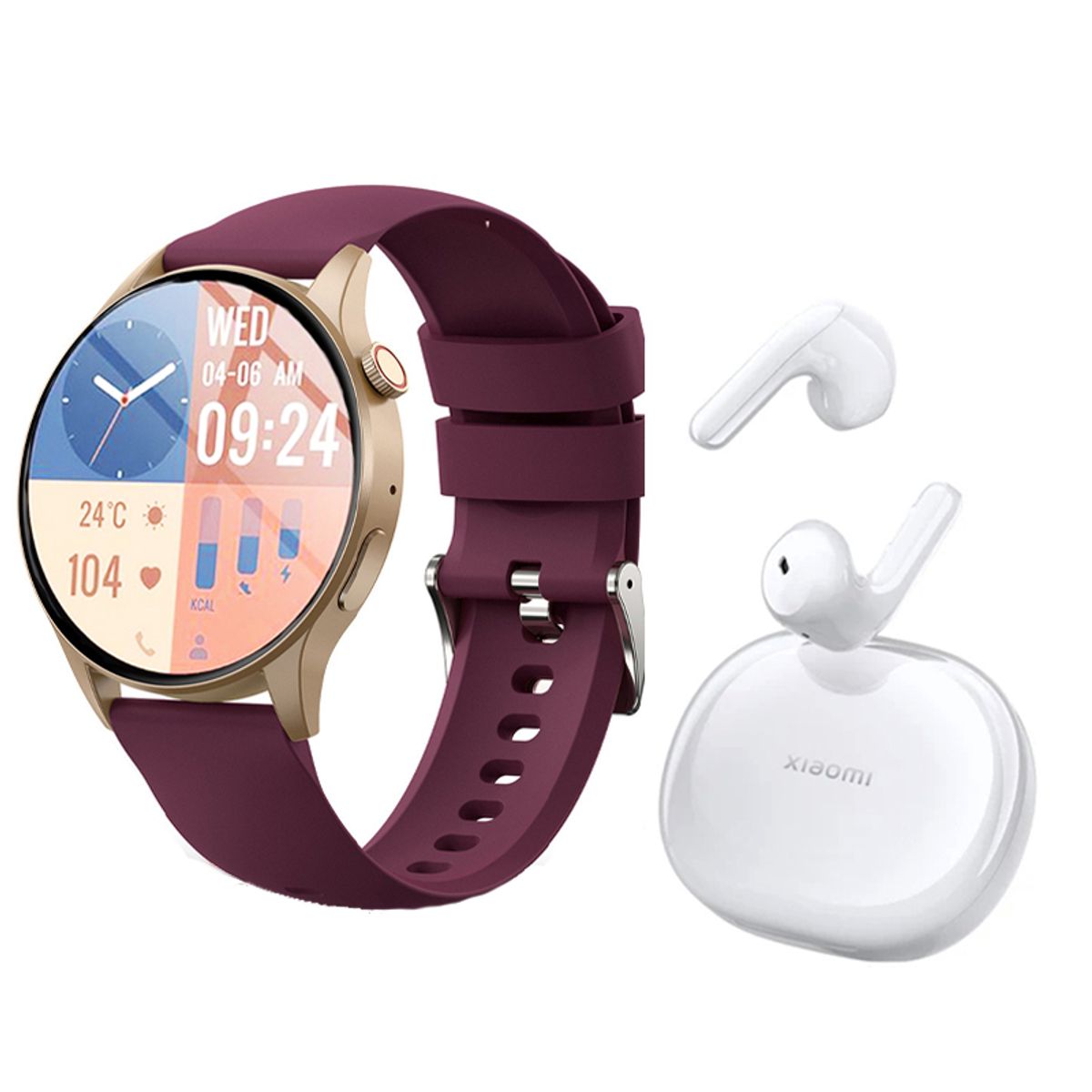 XIAOMI - Xiaomi Air 3 SE De Audífonos tws Blanco y Toumi Watch Y80 Pro-Rojo