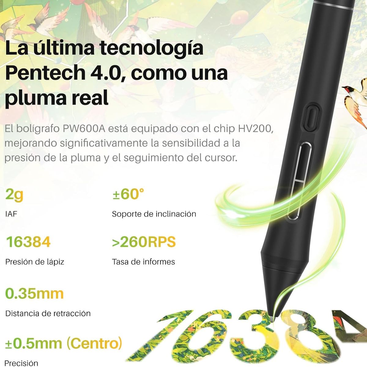 HUION - Tableta Gráfica Digitalizadora Huion Kamvas Pro 16 V2 con Pantalla