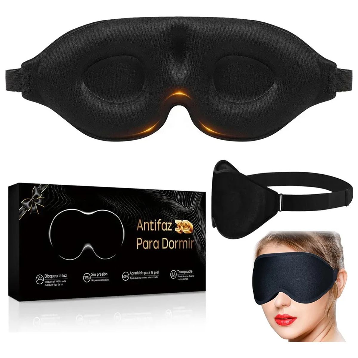 GENERICO - Máscara Antifaz Para Dormir Tapa Ojos Sueño Dormir Viajar