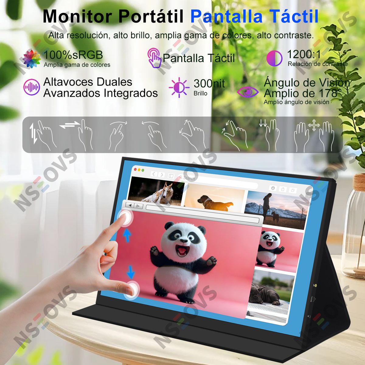 NSEOVS - Monitor Portátil Táctil NSEOVS 16 WUXGA 60Hz