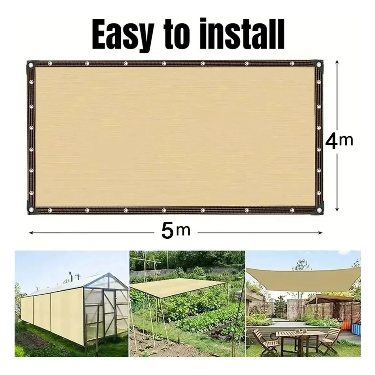 Lona De Malla De Sombra Red Bloqu 3x5m Tasa De Sombreado 96%, marca GENERICO - Foto 2
