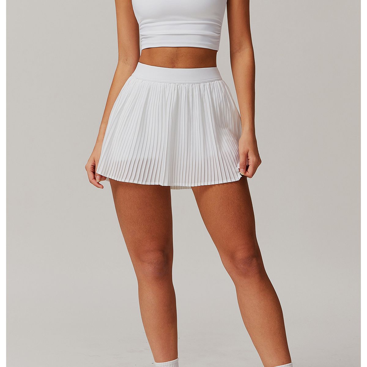 TIOZONEY - Faldas atléticas para tenis y golf - Blanco