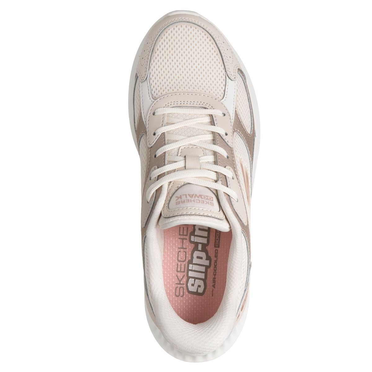 SKECHERS - Zapatillas Mujer Slip-ins Go Walk Now Beige Skechers