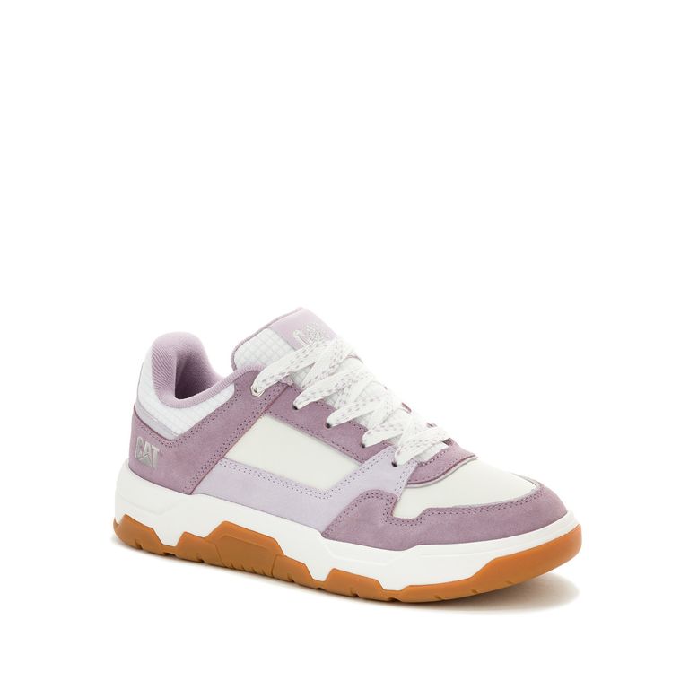 Zapatilla Cuero Mujer Script Lila