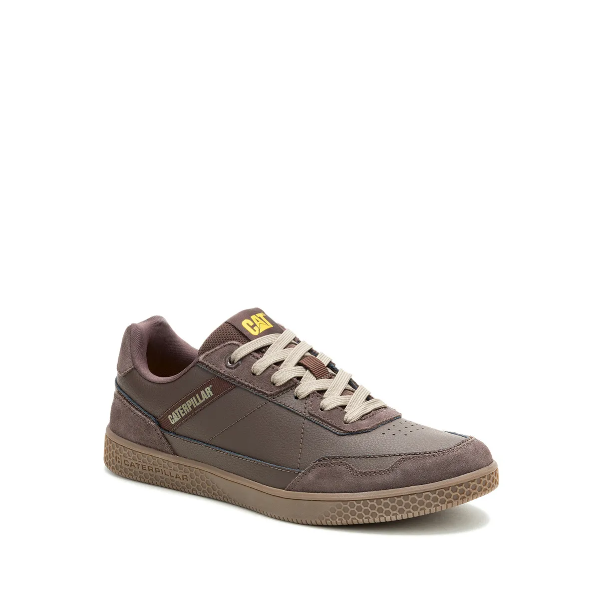 CAT - Zapatilla Cuero Hombre Pause Retro Leather Café CAT