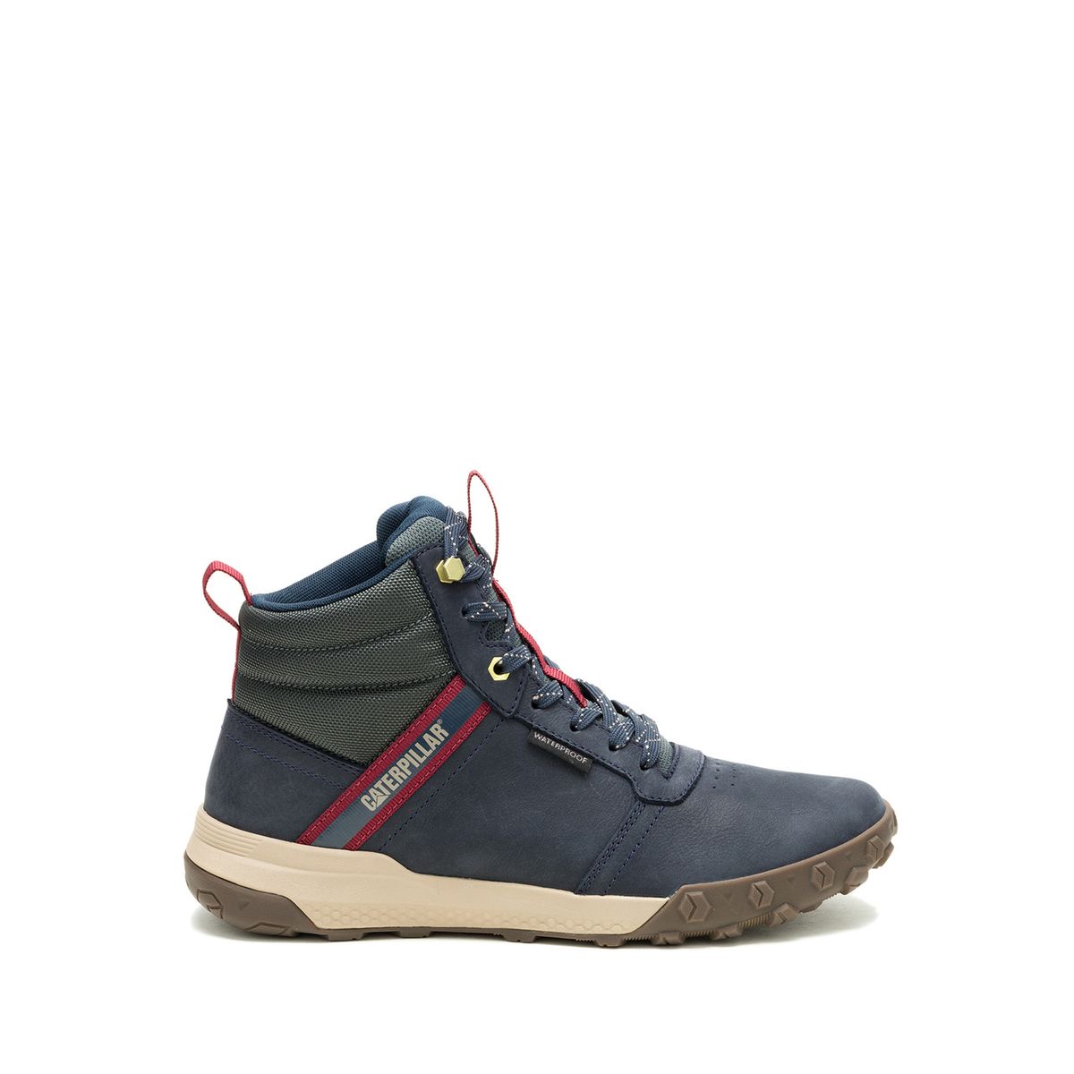 CAT - Zapatilla C/Caña Cuero Hombre Hex Ready Mid Wp Azul CAT