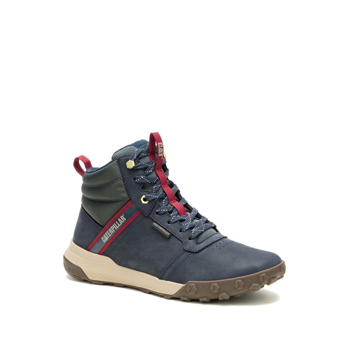 CAT - Zapatilla C/Caña Cuero Hombre Hex Ready Mid Wp Azul CAT
