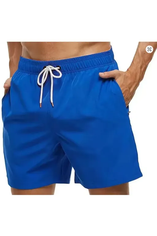 Traje De Baño Hombre Forro Malla. Short Playa. Colores Lisos 006