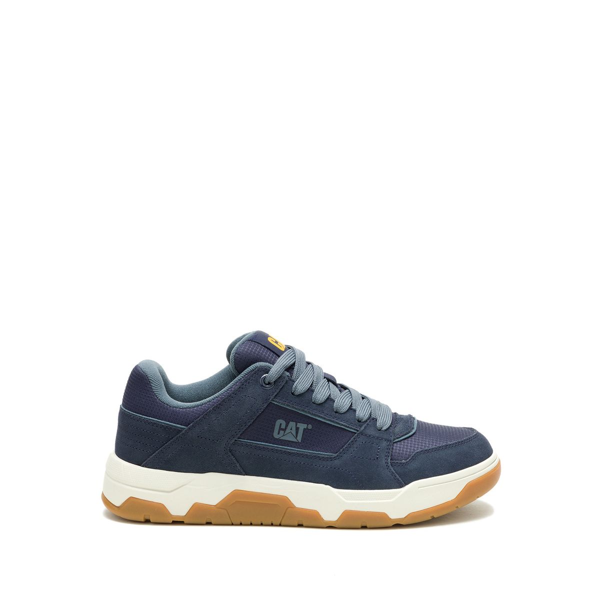 CAT - Zapatilla C/Caña Cuero Hombre Theorem Mid Azul CAT