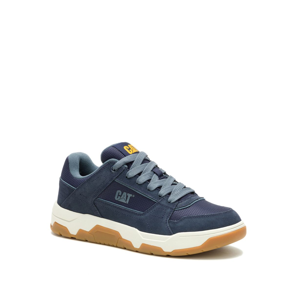 CAT - Zapatilla C/Caña Cuero Hombre Theorem Mid Azul CAT