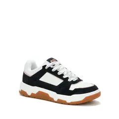 CAT - Zapatilla Cuero Mujer Script Negro