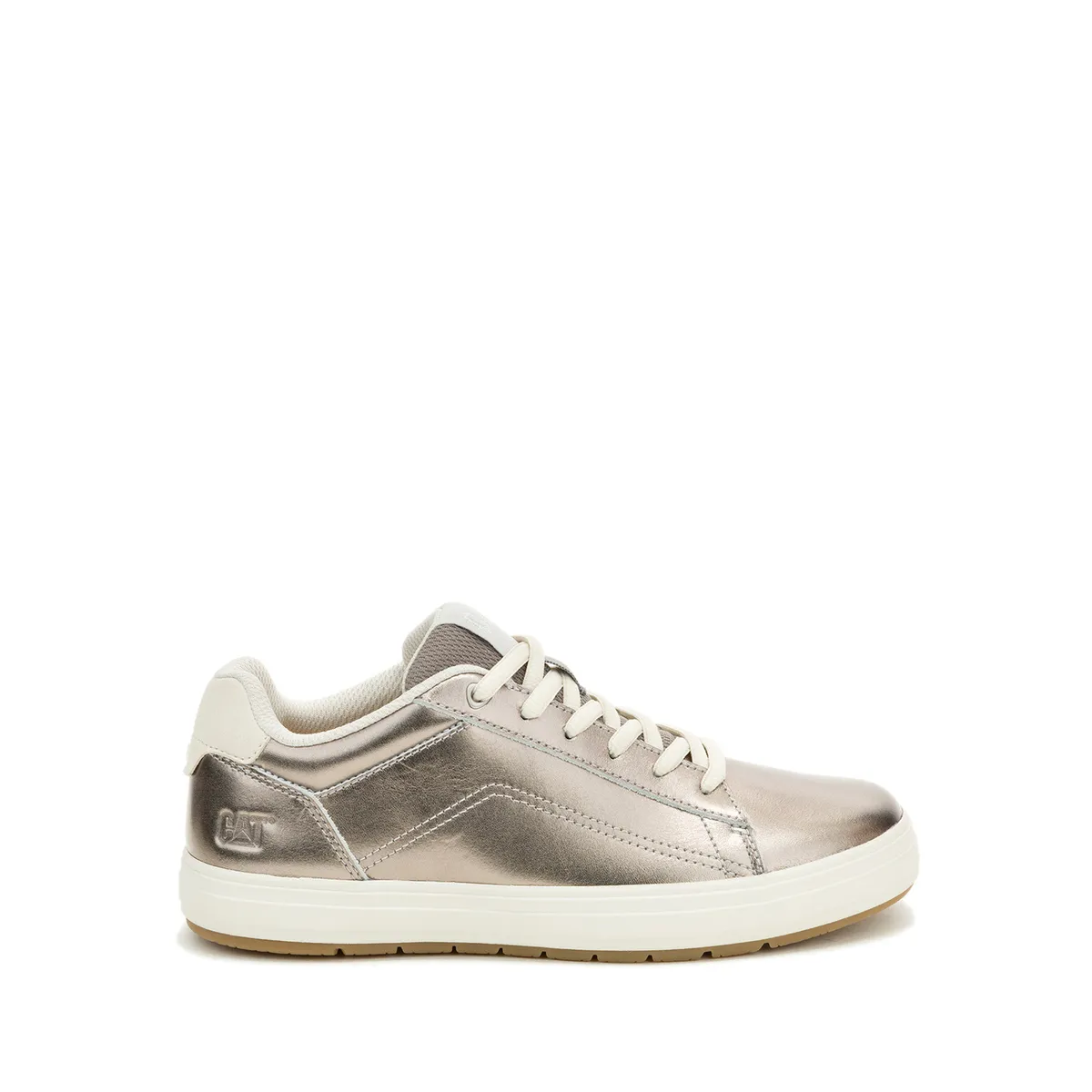 CAT - Zapatilla Cuero Mujer Imply Plateado CAT