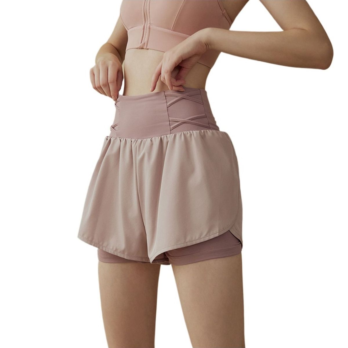 TIOZONEY - Pantalones cortos para mujer - Rosado