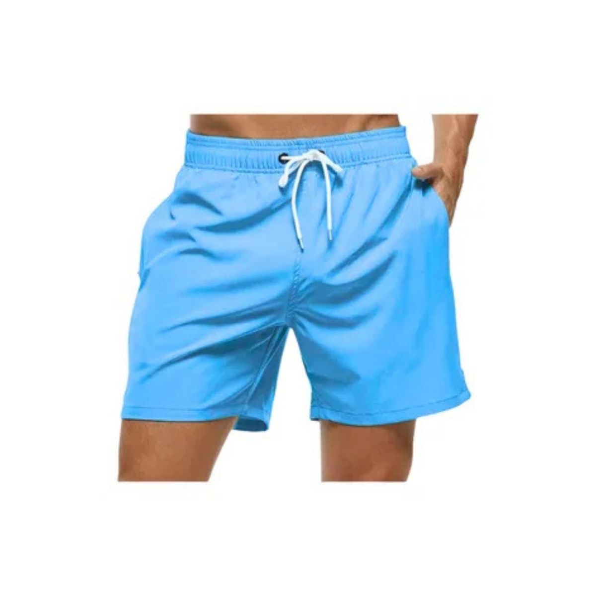 LOOK SHOP - Traje De Baño Hombre Forro Malla. Short Playa. Colores Lisos 006
