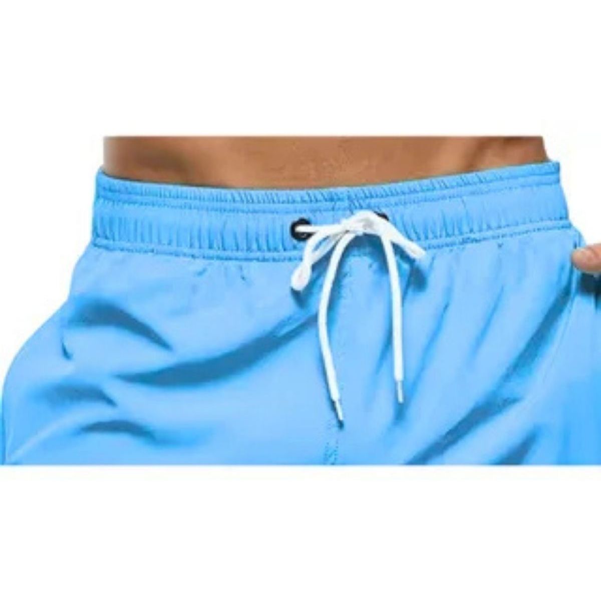 LOOK SHOP - Traje De Baño Hombre Forro Malla. Short Playa. Colores Lisos 006