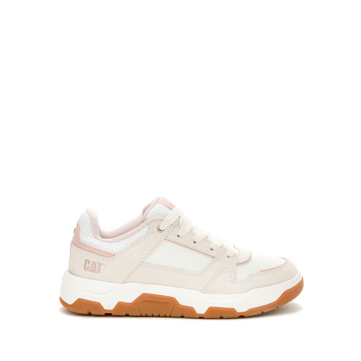 CAT - Zapatilla Cuero Mujer Script Blanco CAT