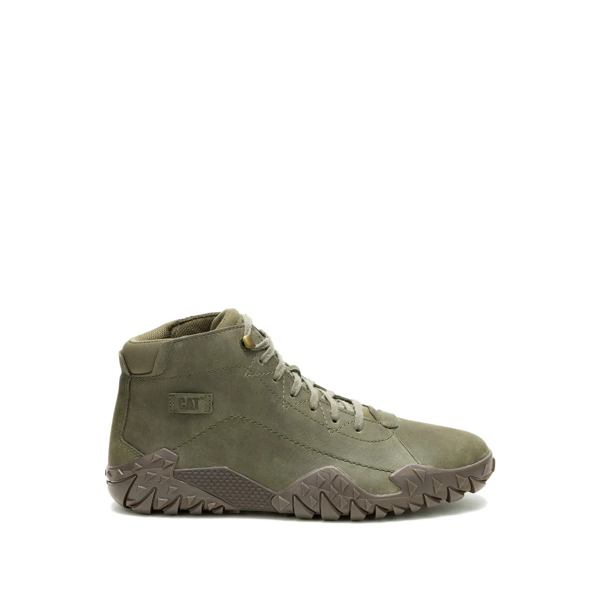 CAT - Zapatilla C/Caña Cuero Hombre Gridlock Hi Oliva CAT