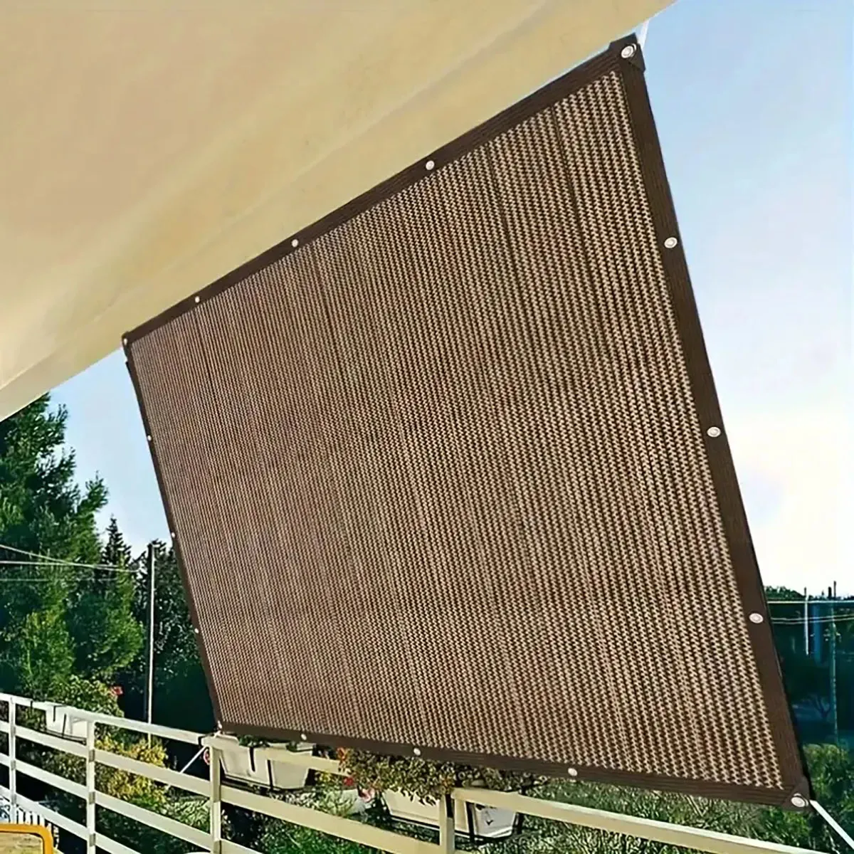 MOONCORE - Lonas para Sombra para 95% De Bloqueo UV 3x4m Marrón