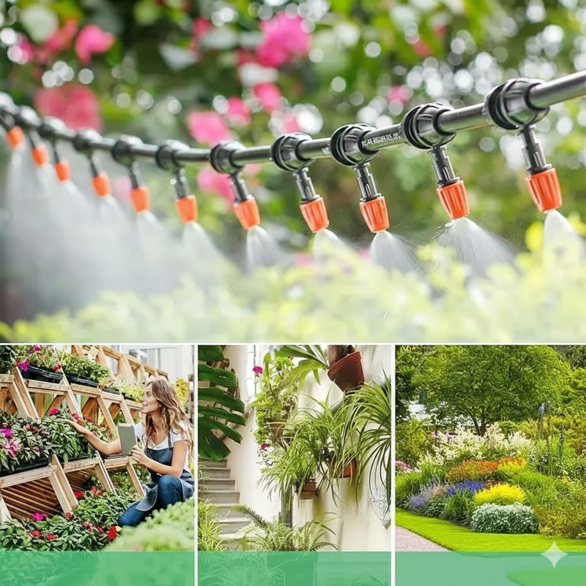 GENERICO - Kit De Riego Por Goteo 40+10 Metros Ahorro Agua 177 Piezas